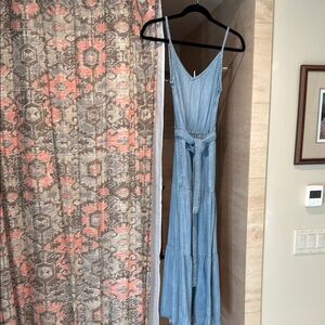 Cloth & Stone Blue Denim Midi Dress